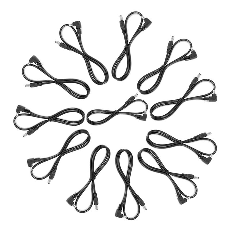 Mr.Power Guitar Effect Pedal DC Cable 5.5 x 2.1mm Power Lead/Cord, Male to Male 24AWG Connector Plug Wire Adapter (24 in, 12 Pack) - Image 1